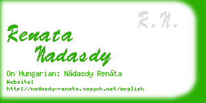 renata nadasdy business card