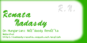 renata nadasdy business card